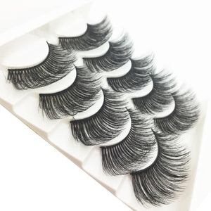 5 pairs 100% Real Fake Mink Eyelashes 3D Natural False Eyelashes 3d Mink Lashes Soft Eyelash Extension Makeup Kit Cilios G806