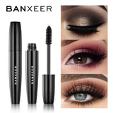 BANXEER Fluffy Volume Mascara Makeup 4D Silk Fiber Lash Mascara Waterproof Rimel 3d Mascara Extension Thick Long Curling Eyelash