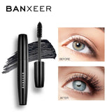 BANXEER Fluffy Volume Mascara Makeup 4D Silk Fiber Lash Mascara Waterproof Rimel 3d Mascara Extension Thick Long Curling Eyelash