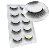 5 pairs mink eyelashes false eyelashes natural handmade 3d mink lashes false eyelash extension makeup cilios maquiagem faux cils