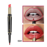 Pudaier Matte Lipstick Waterproof Double Ended Long Lasting Lipsticks Brand Lip Makeup Cosmetics Nude Dark Red Lips Liner Pencil