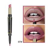 Pudaier Matte Lipstick Waterproof Double Ended Long Lasting Lipsticks Brand Lip Makeup Cosmetics Nude Dark Red Lips Liner Pencil