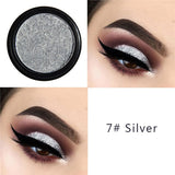 PHOERA Makeup Glitter Eyeshadow Pallete Pigment Shimmer Powder Makeup Water-Resistant Maquillaje Random Color Brush TSLM1