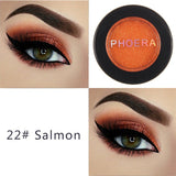 PHOERA Makeup Glitter Eyeshadow Pallete Pigment Shimmer Powder Makeup Water-Resistant Maquillaje Random Color Brush TSLM1