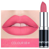 1PC Nude Waterproof Lipstick Matte Pumpkin Color Lipstick Vitamin E Moisturizing Water-Resistant Profissional Lipstick