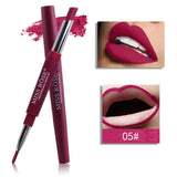 MISS ROSE 14 Color Double-end Lipsticks Lasting Lipliner Waterproof Profissional Moisturizer Lip Liner Stick Pencil batom matte