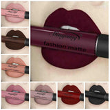 12Colors Long Lasting Waterproof Liquid Pencil Matte Lipstick Lip Gloss Makeup Nonstick cup