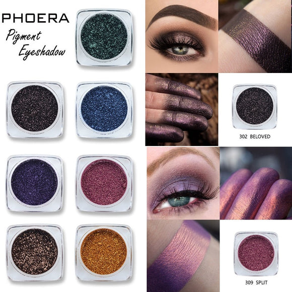 PHOERA 12 Color Shimmer Monochrome Eyeshadow Glitter Powder Waterproof Long Lasting Pro Eye Part Makeup Eye Shadow Palette TSLM2