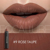 FOCALLURE Matte Lipstick 19 Colors Waterproof Long-lasting Easy to Wear Professional Lipstick Nude Lipstick