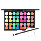 NAQIER Eye Makeup Nudes Palette 40 Color Matte Eyeshadow Pallete glitter powder Eye Shadows Earth brush set stamps pigment