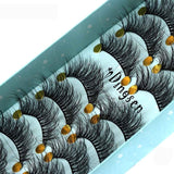 10 Pairs 3D Soft Faux Mink Hair False Eyelashes Natural Messy Eyelash Crisscross Wispy Fluffy Lashes Extension Eye Makeup Tools