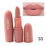 New Matte Lipstick for Women Sexy Brand Lips Color Cosmetics Waterproof Lipstick Long Lasting Miss Rose Lip stick Nude Makeup