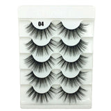 5 Pairs 2 Styles 3D Faux Mink Hair Soft False Eyelashes Fluffy Wispy Thick Lashes Handmade Soft Eye Makeup Extension Tools