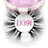 Mikiwi D390 Mink Eyelashes 3D Mink Lashes Thick HandMade Full Strip Lashes Cruelty Free Luxury Makeup Dramatic Lashes