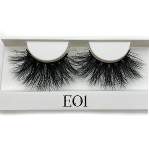 Mikiwi 25mm 3D Mink Lashes E04 100% Cruelty free Thick soft Natural 25mm Mink Lashes False Eyelashes Makeup Dramatic Long Lashes