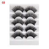 5 Pairs 2 Styles 3D Faux Mink Hair Soft False Eyelashes Fluffy Wispy Thick Lashes Handmade Soft Eye Makeup Extension Tools